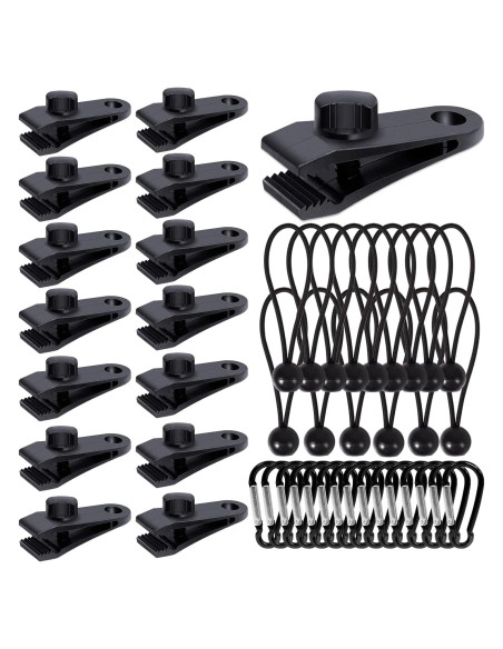 45 Piezas Sujetadores de Lona Dualshine con Cuerdas y Clips