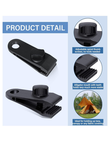 45 Piezas Sujetadores de Lona Dualshine con Cuerdas y Clips