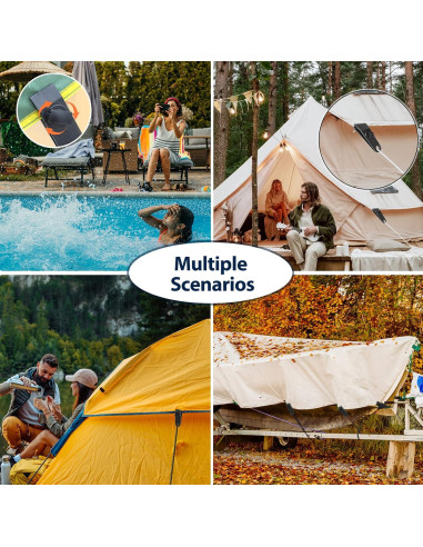 45 Piezas Sujetadores de Lona Dualshine con Cuerdas y Clips