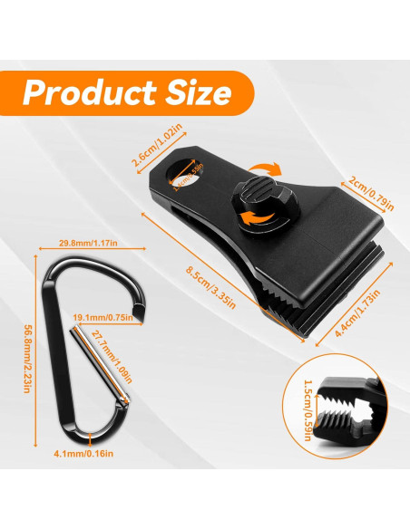 Clips de Lona Grandes CLIO 48 Pcs Alta Resistencia Impermeables