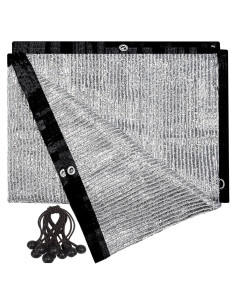 Tela de Sombra UNIUP 70% Aluminio 2x2m con Ojetes y Bungee