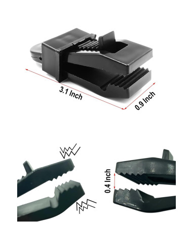 Pinzas para Lona BINCKIN 30 Pcs Alta Resistencia Negro