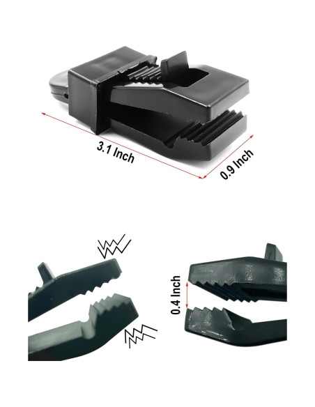 Pinzas para Lona BINCKIN 30 Pcs Alta Resistencia Negro
