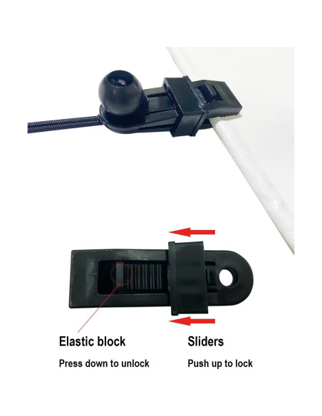 Pinzas para Lona BINCKIN 30 Pcs Alta Resistencia Negro