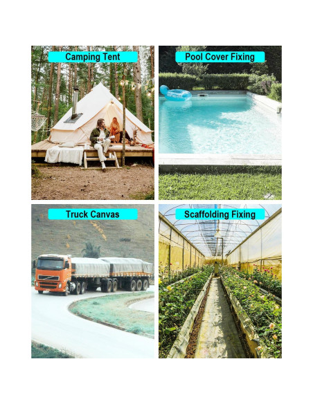 Pinzas para Lona BINCKIN 30 Pcs Alta Resistencia Negro