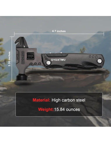 Martillo Multiherramienta 18 en 1 OYDXTMU para Camping