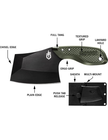 Cuchillo de Camping Gerber Gear Tri-Tip Mini Cleaver 5.58 cm