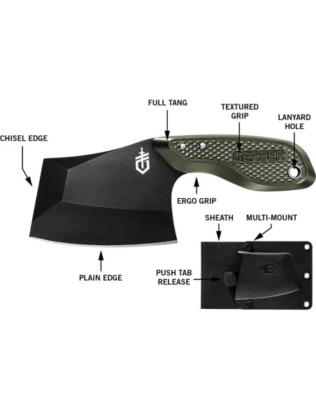 Cuchillo de Camping Gerber Gear Tri-Tip Mini Cleaver 5.58 cm