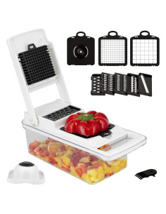 Cortador de Verduras KITIDEA 8 en 1 Mandolina Blanco