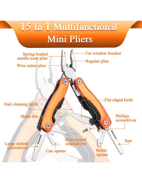 Mini Multiherramienta Portátil WSHUZEMN para Camping y Senderismo