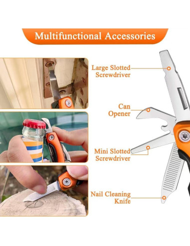 Mini Multiherramienta Portátil WSHUZEMN para Camping y Senderismo