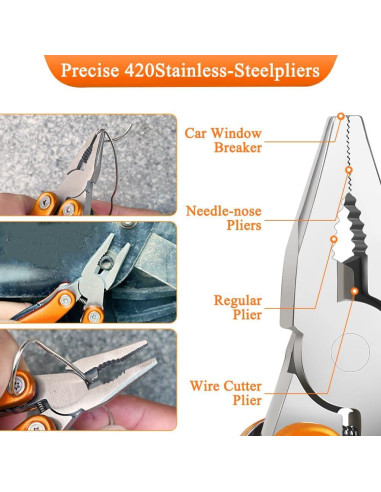 Mini Multiherramienta Portátil WSHUZEMN para Camping y Senderismo
