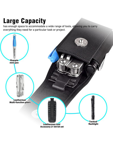 Funda para Multiherramienta Leatherman Nylon Negra 11.99x5.51cm