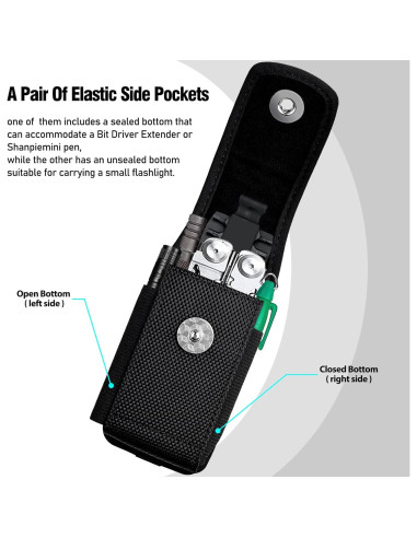 Funda para Multiherramienta Leatherman Nylon Negra 11.99x5.51cm