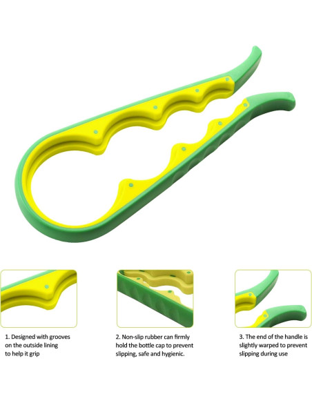 Abrebotellas Luckyiren con mango de silicona - Rojo y Verde