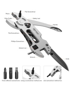 Llave Multiherramienta DPNAO 5 en 1 Acero Inoxidable Plegable 2