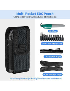 Funda Multiherramienta EDC Kenobee Negra Ajustable para Leatherman 2