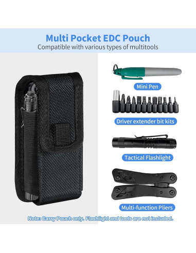 Funda Multiherramienta EDC Kenobee Negra Ajustable para Leatherman