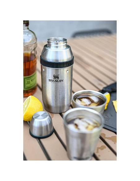 Conjunto de Coctelera Stanley 20 oz + 2 Vasos Acero Inoxidable