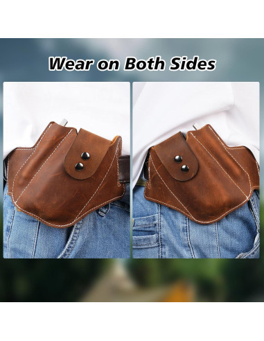 Funda de Cuero Biobasedon para Multiherramienta EDC Marrón