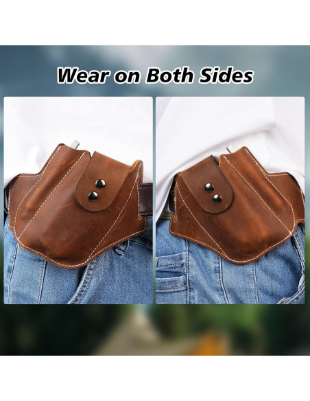 Funda de Cuero Biobasedon para Multiherramienta EDC Marrón