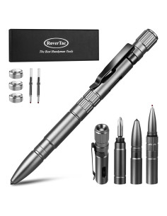 Bolígrafo Multiherramienta RoverTac 5-en-1 con Luz LED y Rompevidrios