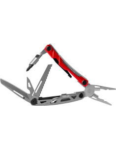 Multi-Herramienta de Bolsillo VERDADERO 8 en 1 Titanio Plata/Rojo 2