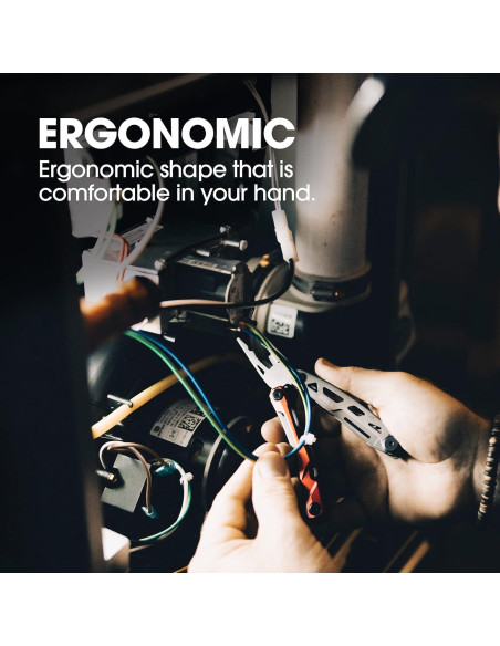 Multi-Herramienta de Bolsillo VERDADERO 8 en 1 Titanio Plata/Rojo