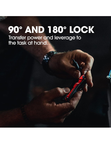 Multi-Herramienta de Bolsillo VERDADERO 8 en 1 Titanio Plata/Rojo