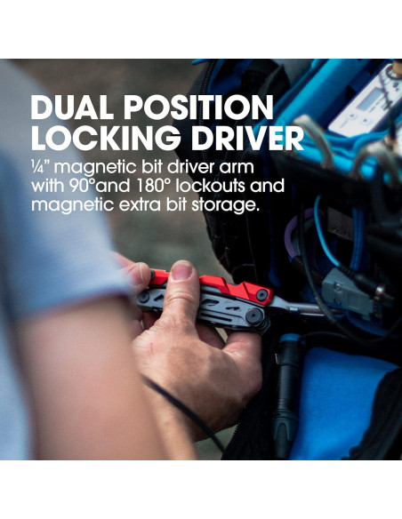 Multi-Herramienta de Bolsillo VERDADERO 8 en 1 Titanio Plata/Rojo