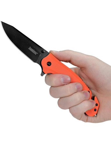 Cuchillo Plegable Kershaw Barricade 8.9 cm Naranja Rescate
