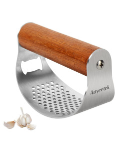 Prensa de Ajo Acero Inoxidable Auyeetek Ergonómica 108g