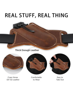 Funda de Cuchillo de Cuero Biobasedon 12.7 cm Marrón 2