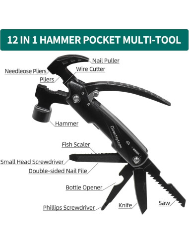 Multiherramienta 12 en 1 MARIE Acero Inoxidable Compacta