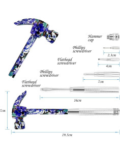 Martillo Floral Multifuncional 6 en 1 LASUND Púrpura 2