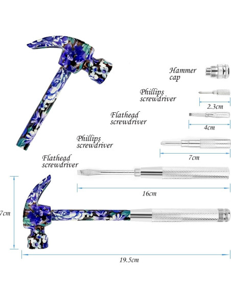 Martillo Floral Multifuncional 6 en 1 LASUND Púrpura