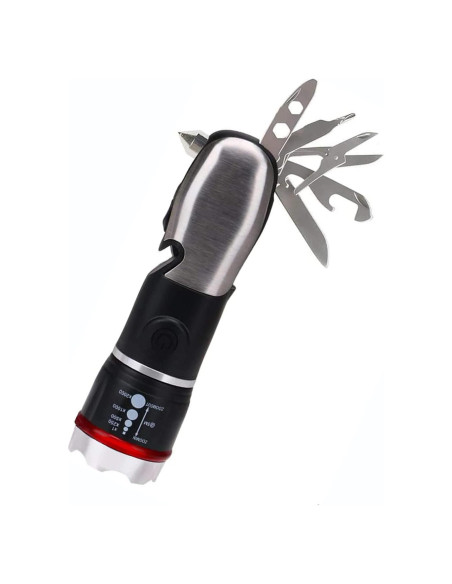 Linterna LED Multiherramienta GaiGaiMall 7 en 1 para Emergencias Linterna LED Multiherramienta GaiGaiMall 7 en 1 para Emergencias