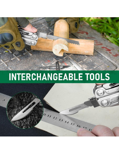 Multiherramienta Plegable BIBURY Pro Series BI2049 + BI2045 Dorado