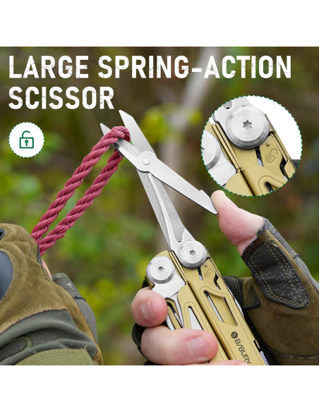 Multiherramienta Plegable BIBURY Pro Series BI2049 + BI2045 Dorado