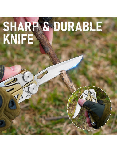 Multiherramienta Plegable BIBURY Pro Series BI2049 + BI2045 Dorado