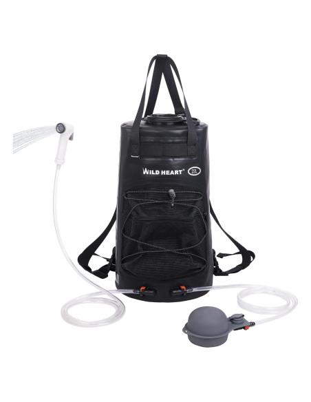 Ducha Portátil WILD HEART WF-112 22L con Bomba de Pie
