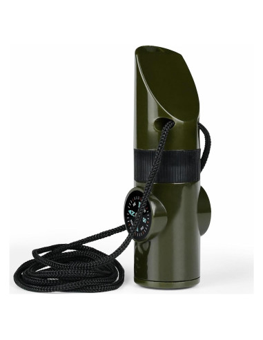 Silbato de Supervivencia 7 en 1 Mehungrered Verde