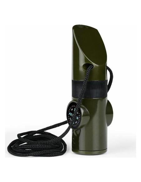 Silbato de Supervivencia 7 en 1 Mehungrered Verde