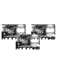 Wallet Ninja Multitool 18 en 1 - Herramienta de Tarjeta Negra