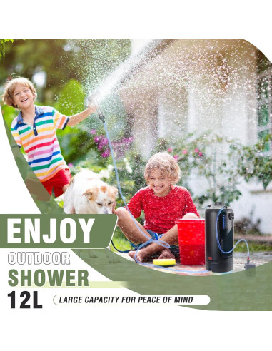 Ducha Portátil Solar 12L Teamaze JWKF0052ZH para Camping