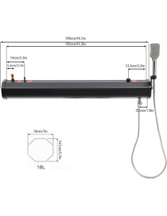 Tanque de Agua Autopresurizado 18L Kingdosy para Ducha Camping 2