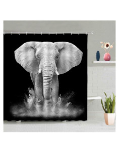 Cortina de Ducha Elefante Africano Jingjiji 180 x 180 cm