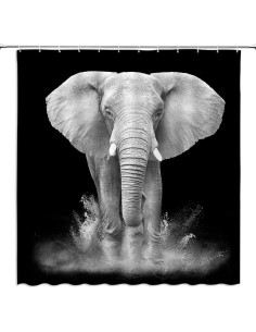 Cortina de Ducha Elefante Africano Jingjiji 180 x 180 cm 2