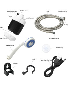 Bomba de Ducha Portátil QCBF - Recargable para Camping 0.71 kg 2