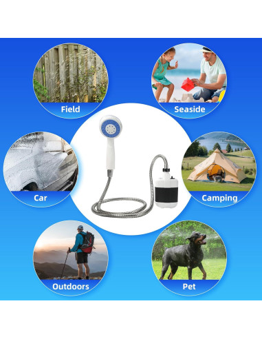 Bomba de Ducha Portátil QCBF - Recargable para Camping 0.71 kg